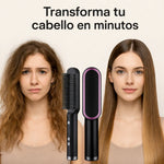 LissControl™ - Cepillo Alisador (Color: Negro/Dorado)🪮💆‍♀️🌷
